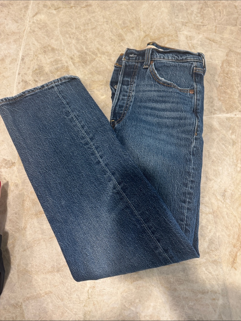 Levi's Women's Straight Leg Jeans in Dark Blue Wash